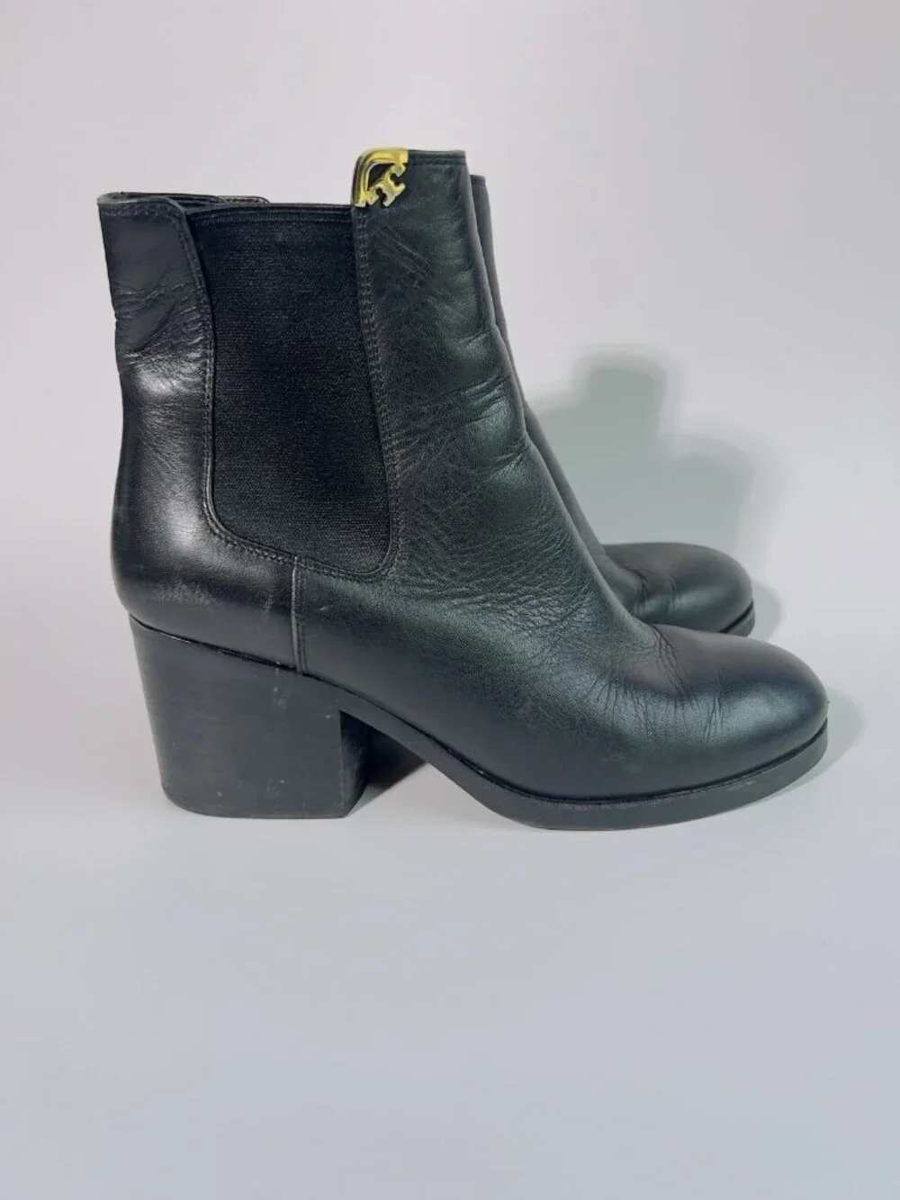Tory Burch Miller Chelsea Ankle Boots Black Leather Women’s Size 7.5 M - Picture 3 of 9